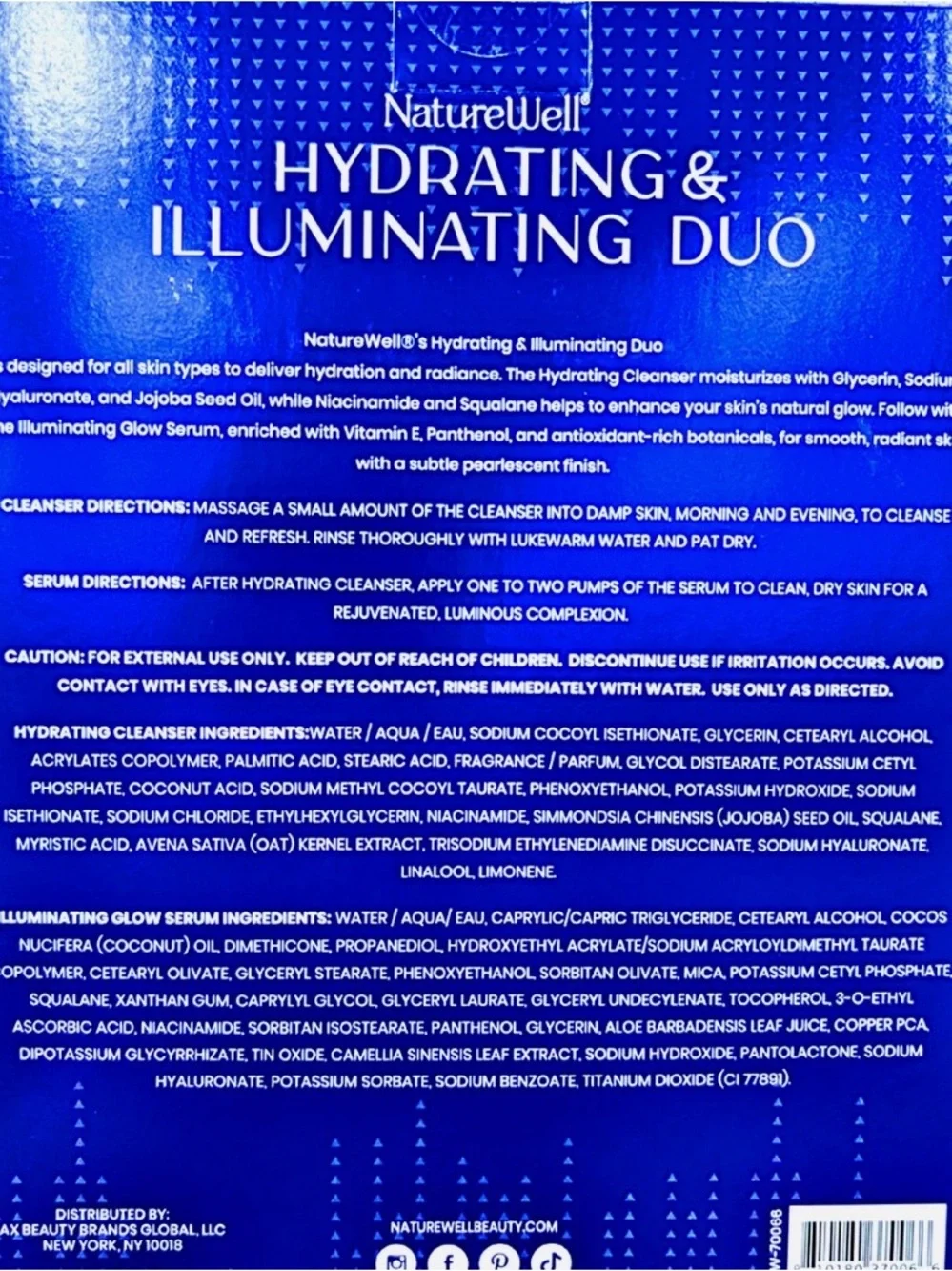 Hydrating & Illuminating Duo - White Hydrating Cleanser with Blue Glow Serum